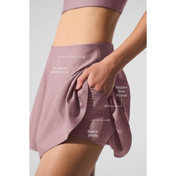 Airlift Down The Line Tennis Skirt in Smoky Quartz Size S NWOT - Picture 2 of 7